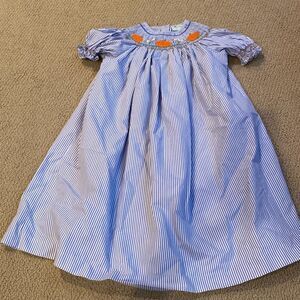 Dolce Mia 4T Smocked Pumpkin Bishop Dress